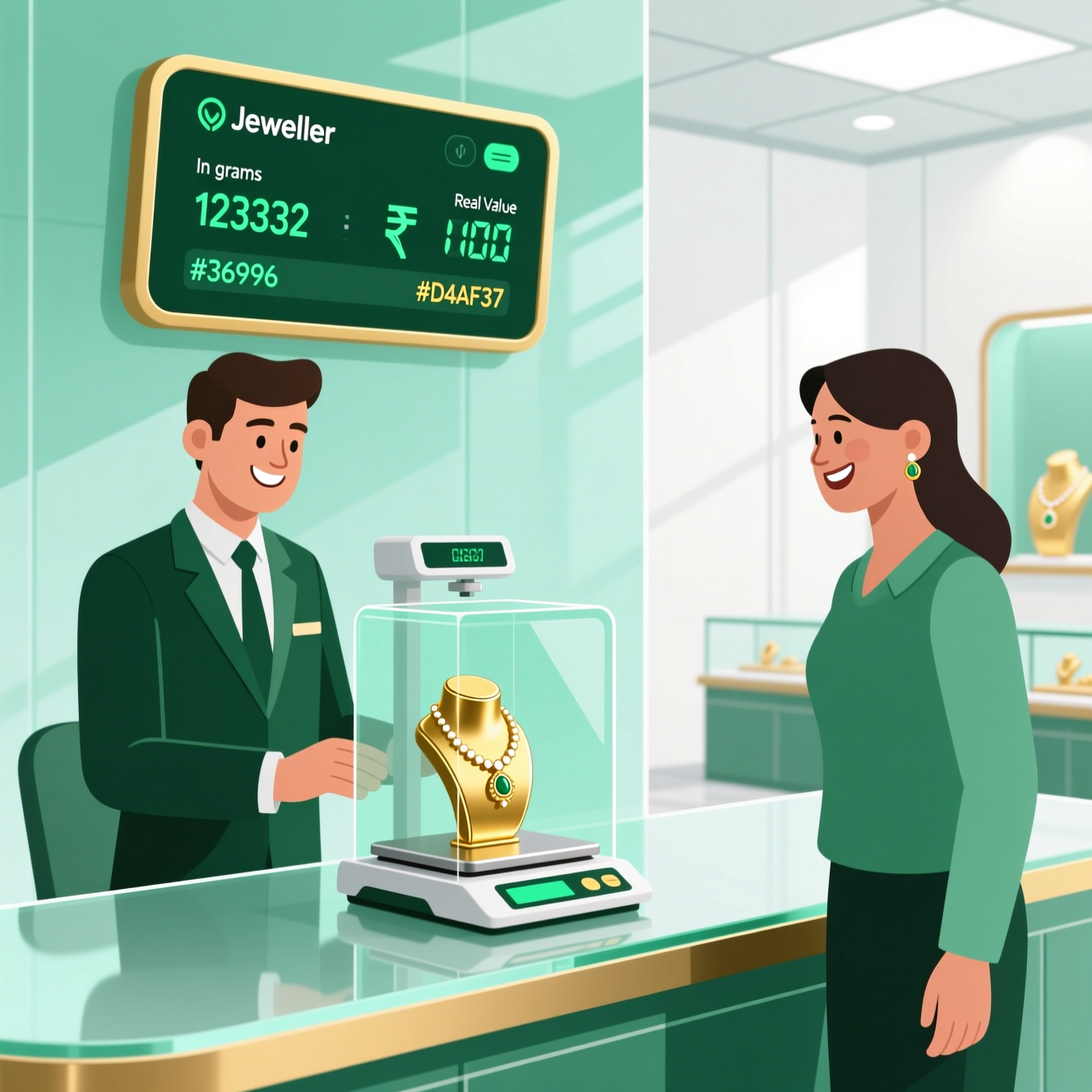 Branch staff assisting with gold loan documentation