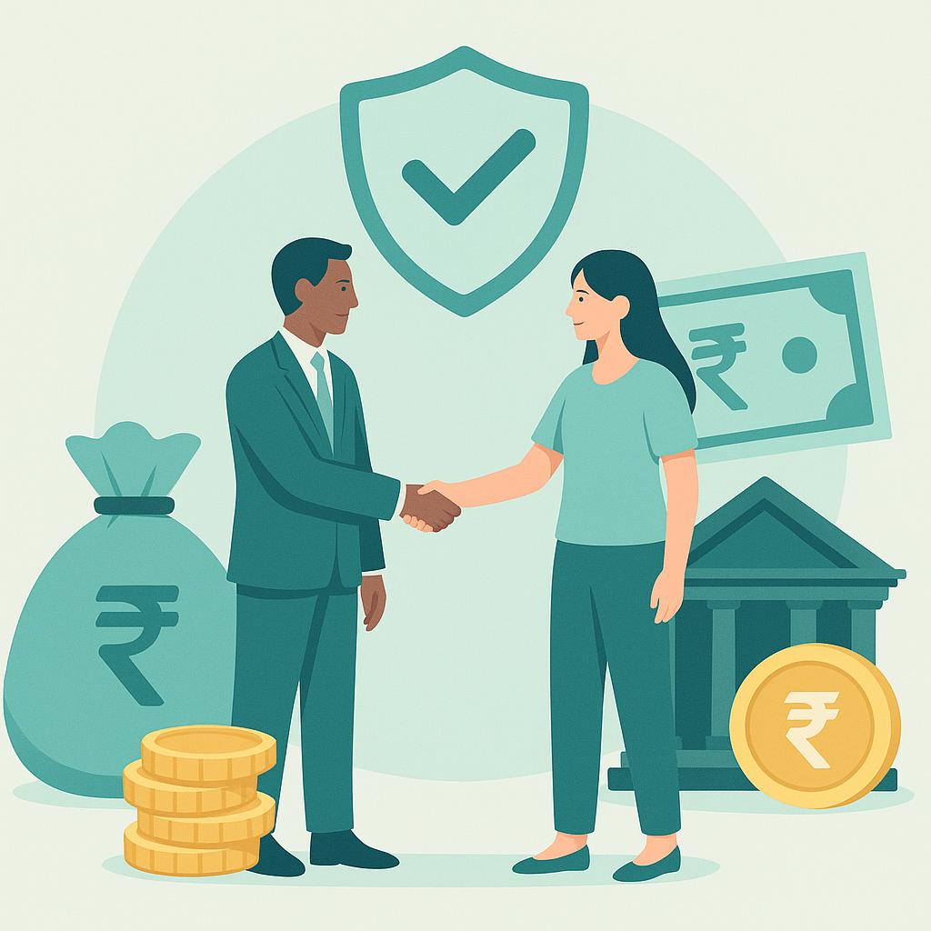 Loan officer walking a customer through the personal loan process